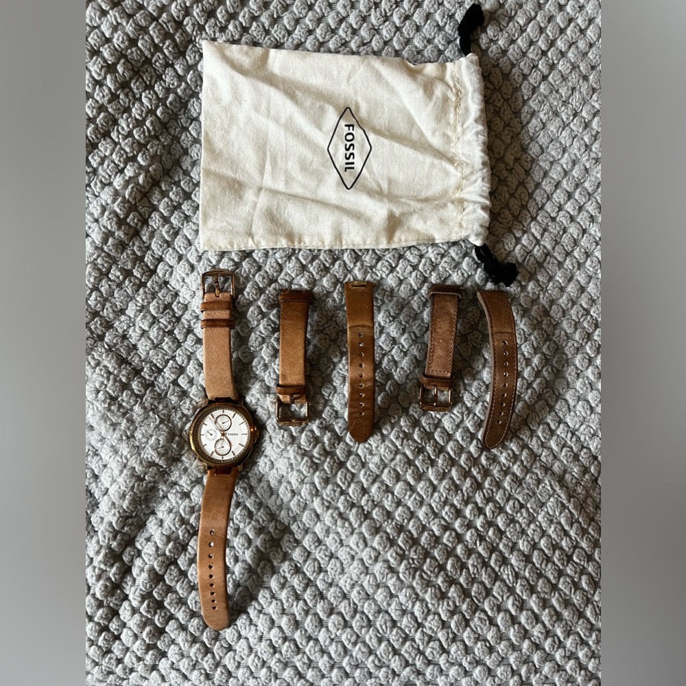 Fossil leather watch